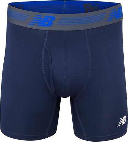 Men'S Performance Boxer Briefs with Fly, Breathable Stretch Underwear, Moisture Wicking, Soft Waistband (3 Pack)