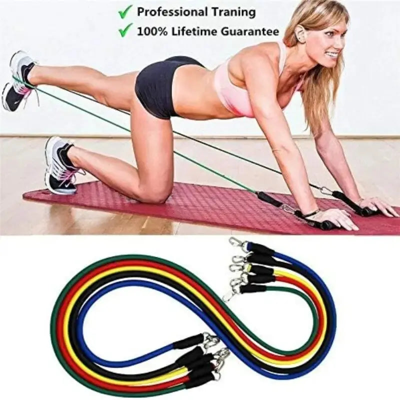 Multifunctional Resistance Band Kit with Carrying Pouch